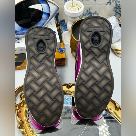 🆕 KURT GEIGER LONDON 🧿 NWOT Kensington Low-Top Sneaker - Metal Comb - Sz 6 - Picture 14 of 15